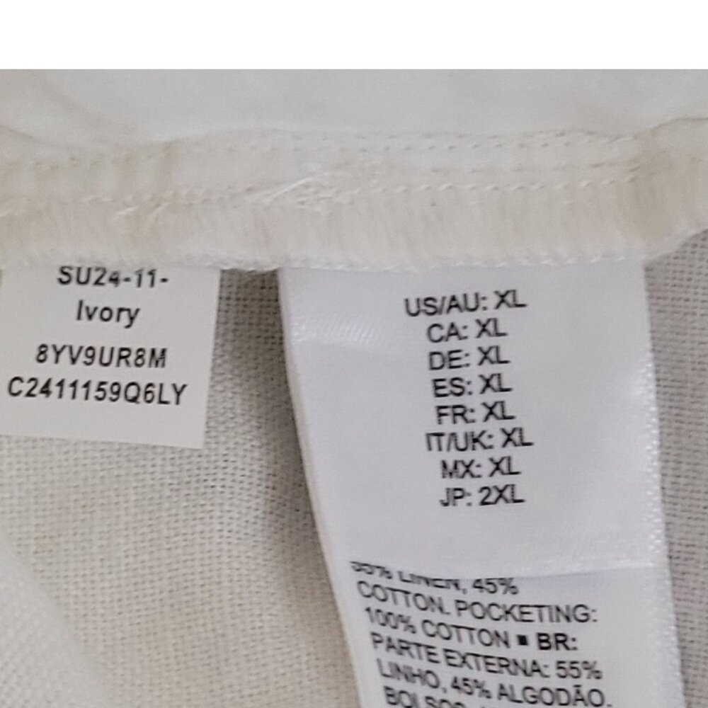 The Drop Emilie Relaxed Linen Ivory Shorts XL Lightweight & Breathable Womens Ca - Picture 12 of 14